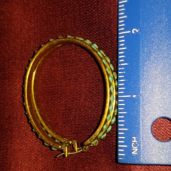 LUCKY BRAND TURQUOISE EARRINGS - Picture 4 of 4